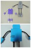 Stylish robot 4 ports usb data cable
